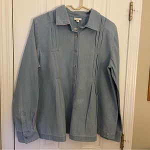 Women’s J. Jill Long Sleeve Light Blue Blouse
